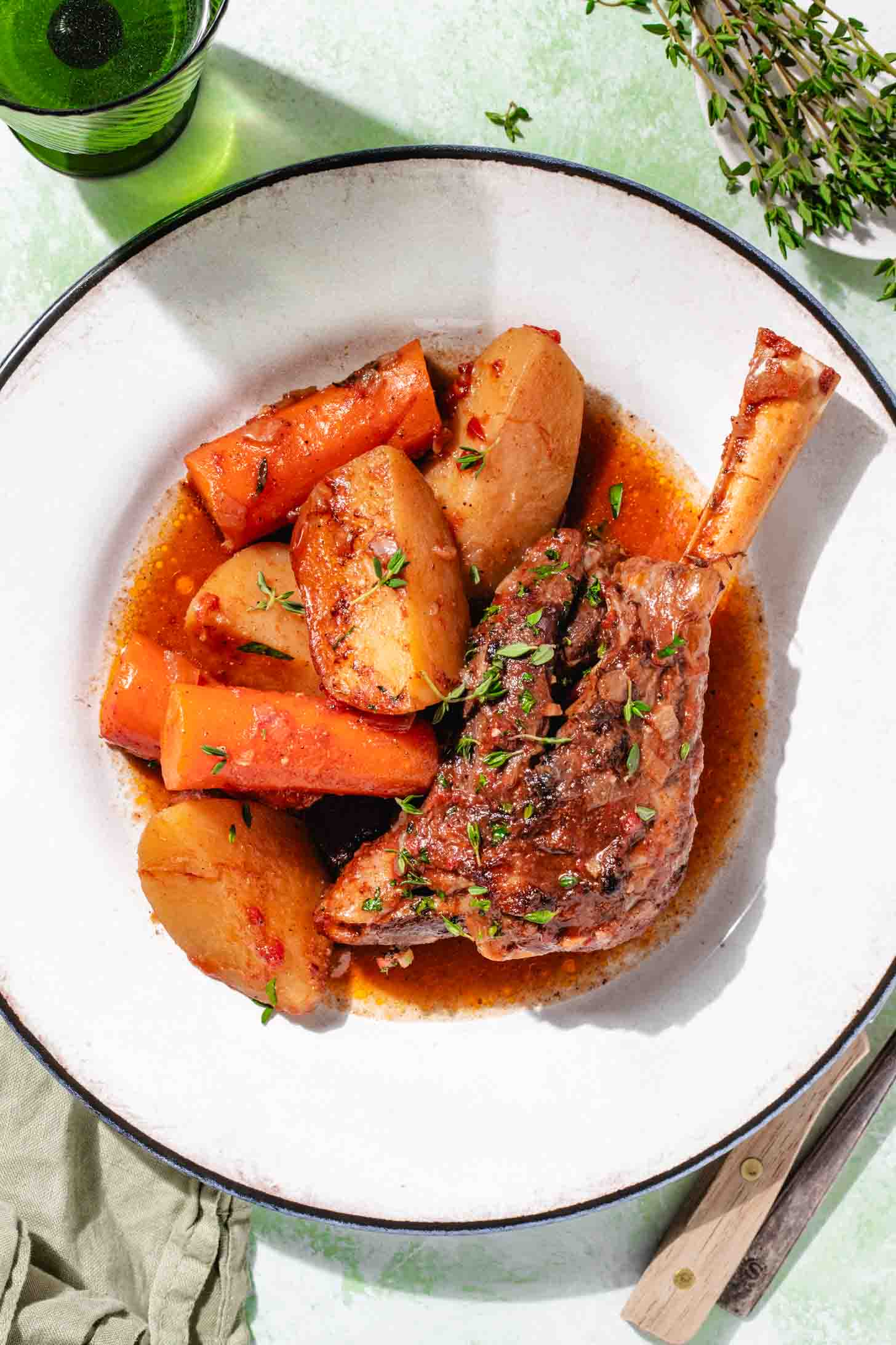 Braised lamb shank